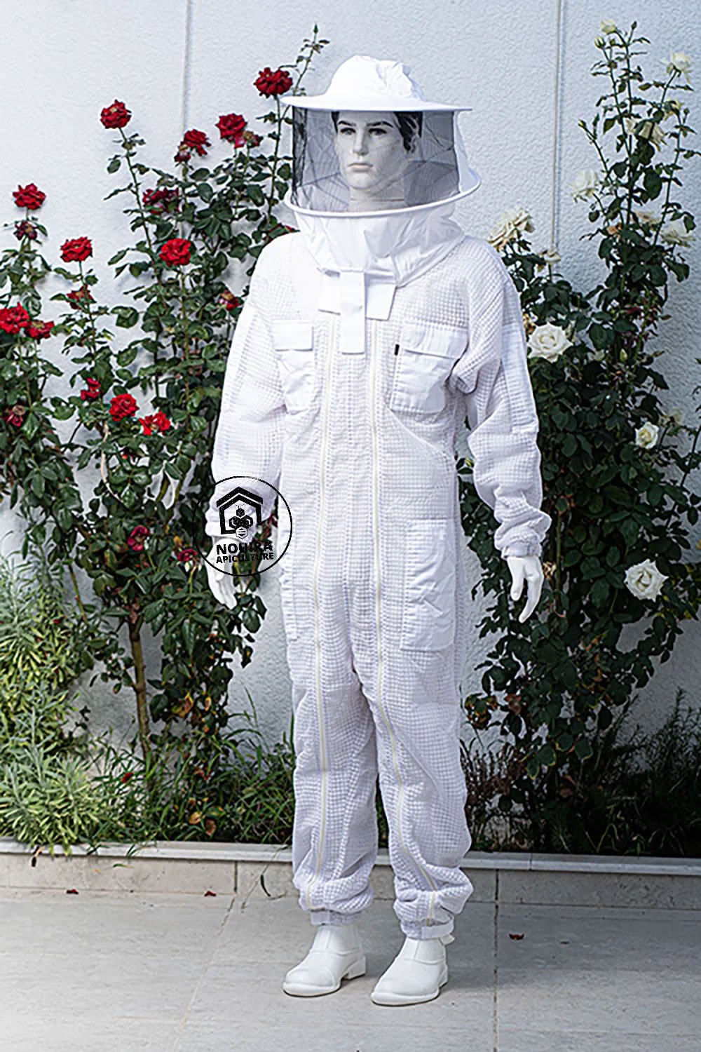 Combinaison d'apiculture en maille avec voile intégré